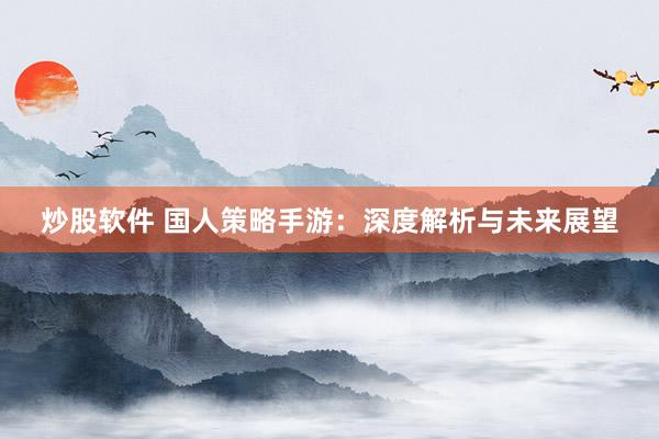 炒股软件 国人策略手游：深度解析与未来展望