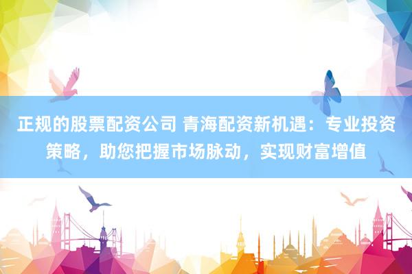 正规的股票配资公司 青海配资新机遇：专业投资策略，助您把握市场脉动，实现财富增值