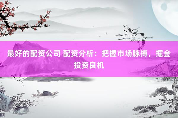 最好的配资公司 配资分析：把握市场脉搏，掘金投资良机