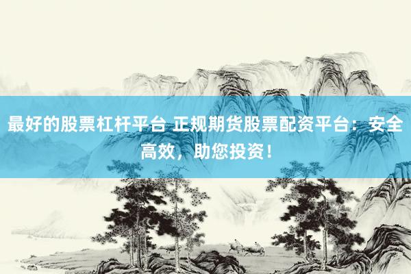 最好的股票杠杆平台 正规期货股票配资平台：安全高效，助您投资！