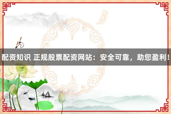 配资知识 正规股票配资网站:安全可靠,助您盈利!