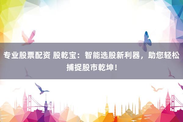专业股票配资 股乾宝：智能选股新利器，助您轻松捕捉股市乾坤！