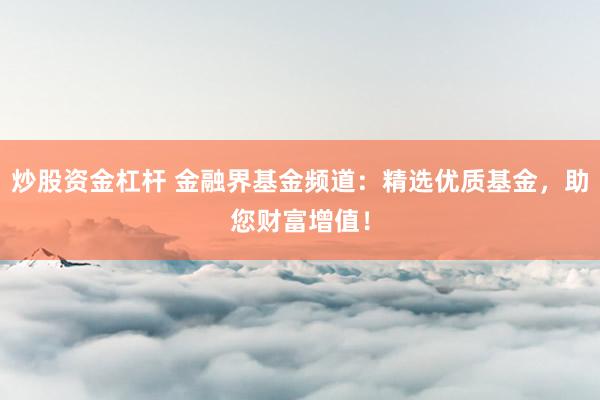 炒股资金杠杆 金融界基金频道：精选优质基金，助您财富增值！